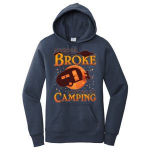 Halloween My Broom Broke So Now I Go Camping Women's Pullover Hoodie