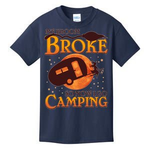 Halloween My Broom Broke So Now I Go Camping Kids T-Shirt