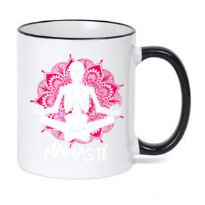 Halloween Namaste Skeleton 11oz Black Color Changing Mug