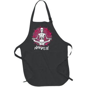 Halloween Namaste Skeleton Full-Length Apron With Pockets