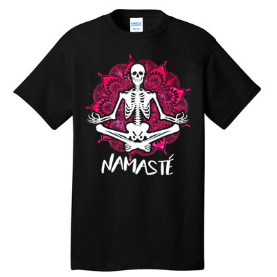 Halloween Namaste Skeleton Tall T-Shirt