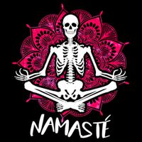 Halloween Namaste Skeleton Sustainable Bucket Hat