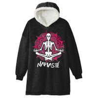 Halloween Namaste Skeleton Hooded Wearable Blanket