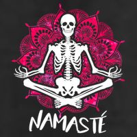Halloween Namaste Skeleton Adult Drive Performance Visor