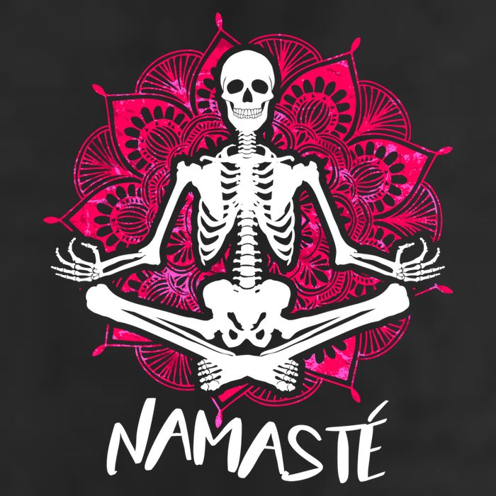 Halloween Namaste Skeleton Adult Drive Performance Visor