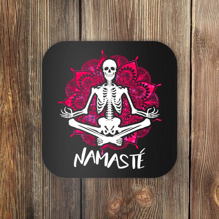 Halloween Namaste Skeleton Coaster