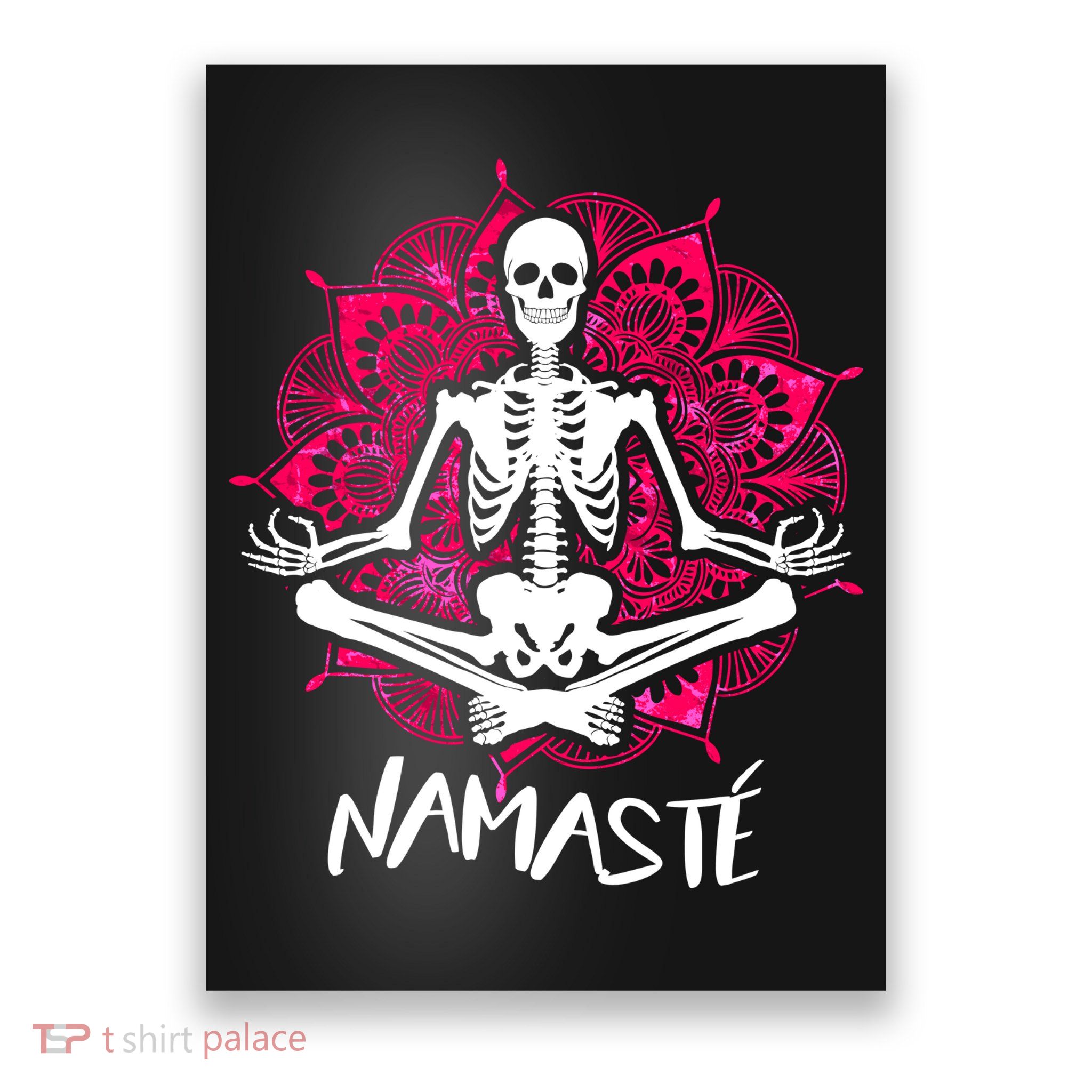 Halloween Namaste Skeleton Poster