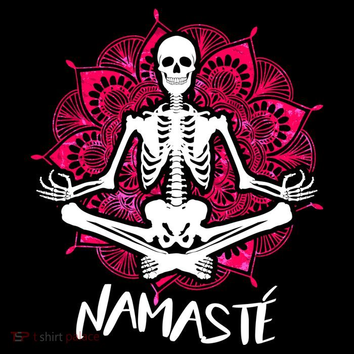 Halloween Namaste Skeleton Poster