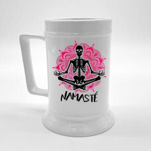 Halloween Namaste Skeleton Beer Stein