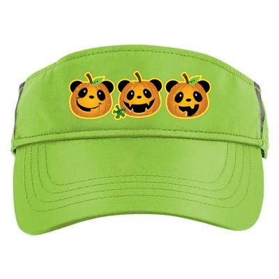 Halloween Panda Pumpkins Adult Drive Performance Visor