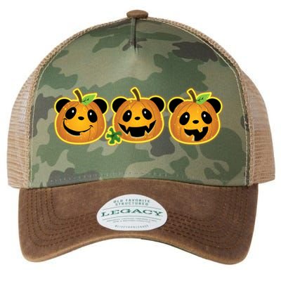 Halloween Panda Pumpkins Legacy Tie Dye Trucker Hat