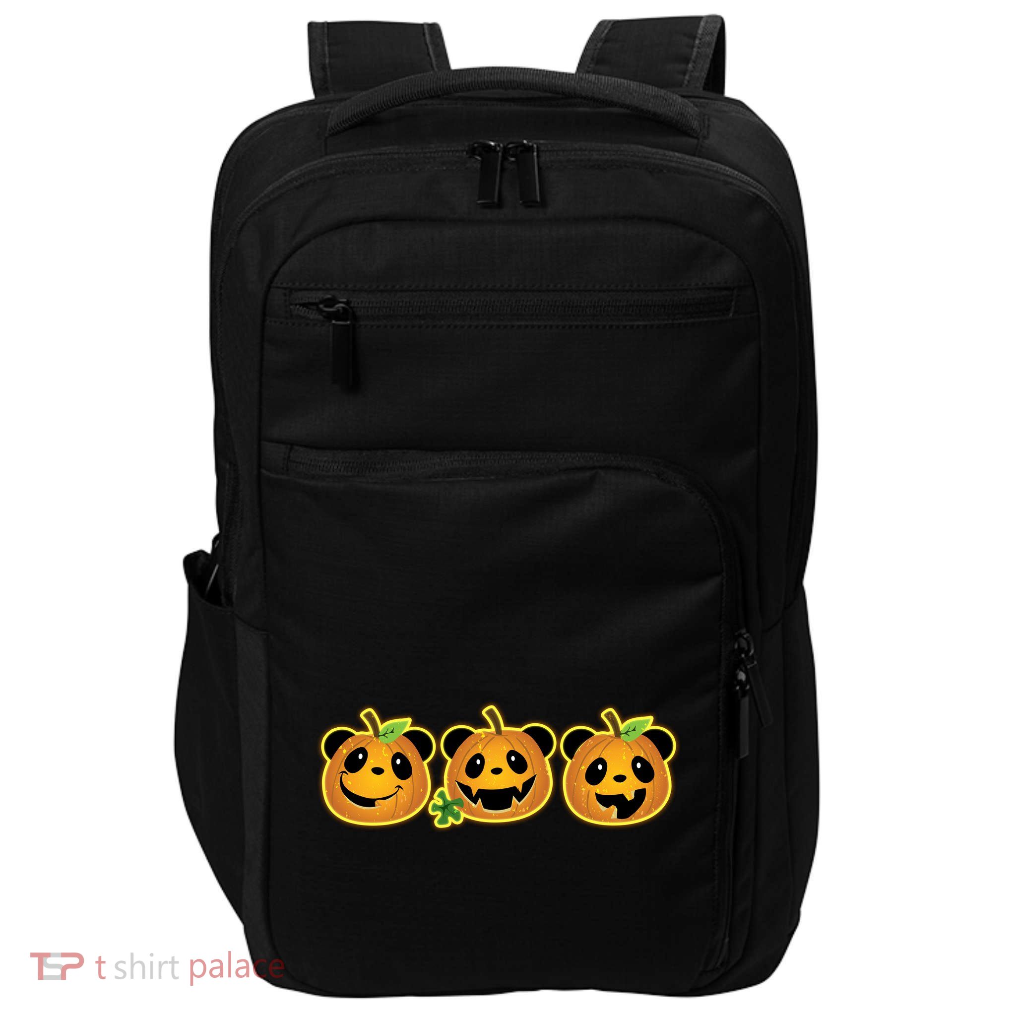 Halloween Panda Pumpkins Impact Tech Backpack