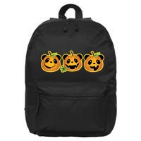 Halloween Panda Pumpkins 16 in Basic Backpack