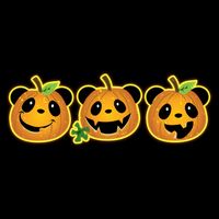 Halloween Panda Pumpkins 16 in Basic Backpack