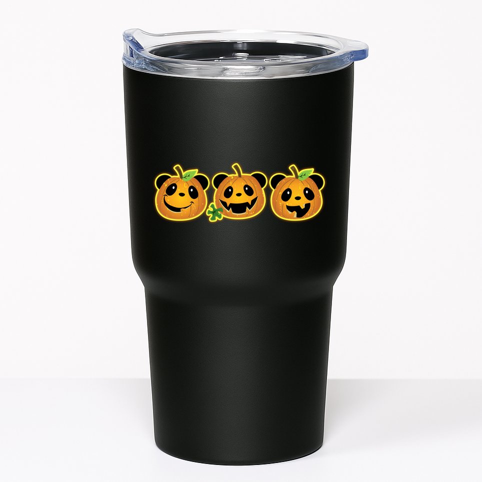 Halloween Panda Pumpkins Tumbler