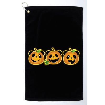 Halloween Panda Pumpkins Golf Towel