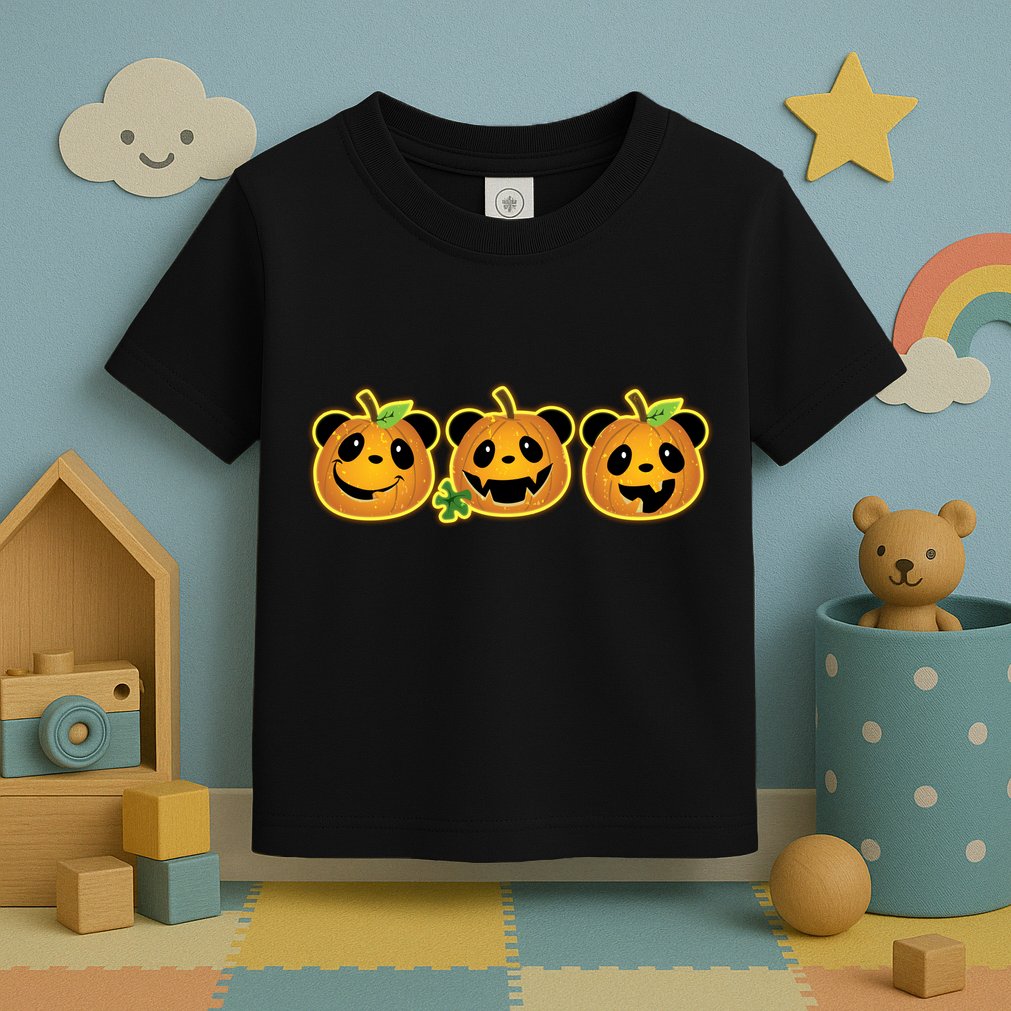 Halloween Panda Pumpkins Toddler T-Shirt