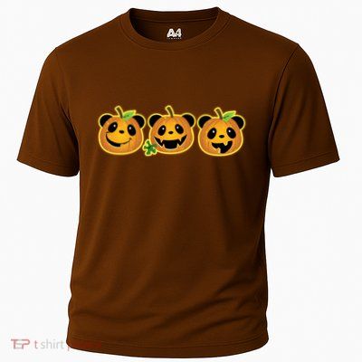 Halloween Panda Pumpkins Performance Shirt