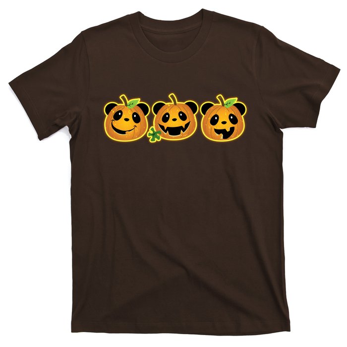 Halloween Panda Pumpkins T-Shirt