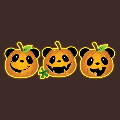 Halloween Panda Pumpkins T-Shirt