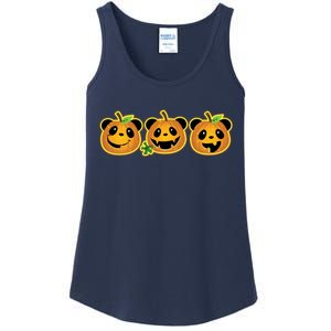 Halloween Panda Pumpkins Ladies Essential Tank