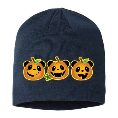 Halloween Panda Pumpkins Sustainable Beanie