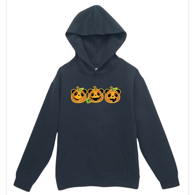 Halloween Panda Pumpkins Urban Pullover Hoodie