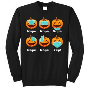 Halloween Pandemic Pumpkin Mask Funny Cute Sweatshirt