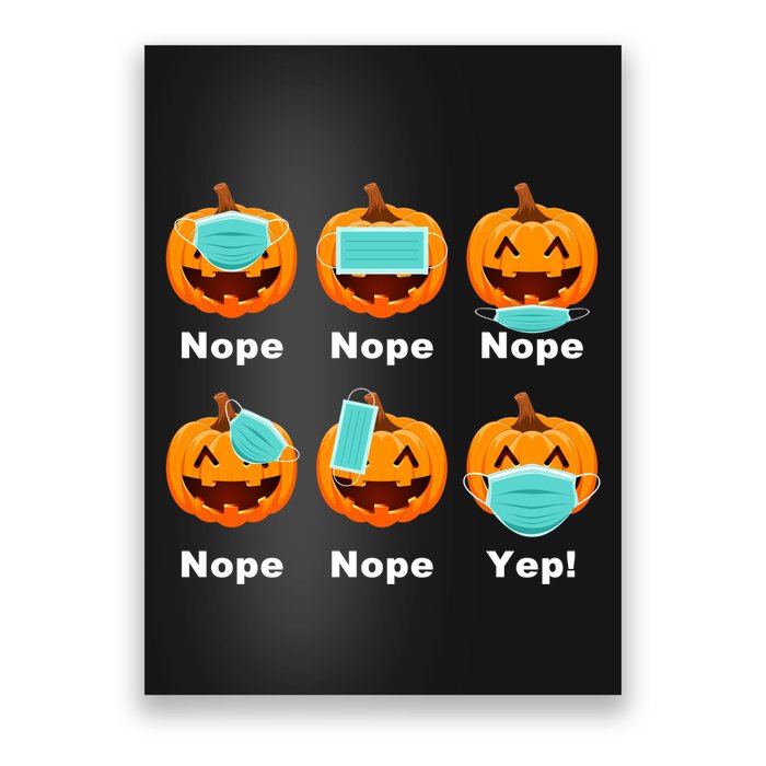 Halloween Pandemic Pumpkin Mask Funny Cute Poster