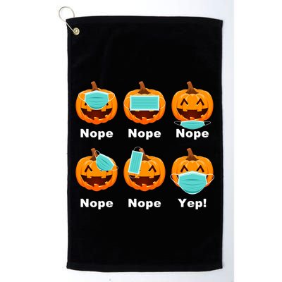 Halloween Pandemic Pumpkin Mask Funny Cute Golf Towel