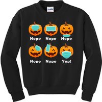 Halloween Pandemic Pumpkin Mask Funny Cute Kids Sweatshirt