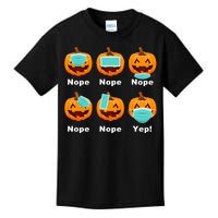 Halloween Pandemic Pumpkin Mask Funny Cute Kids T-Shirt