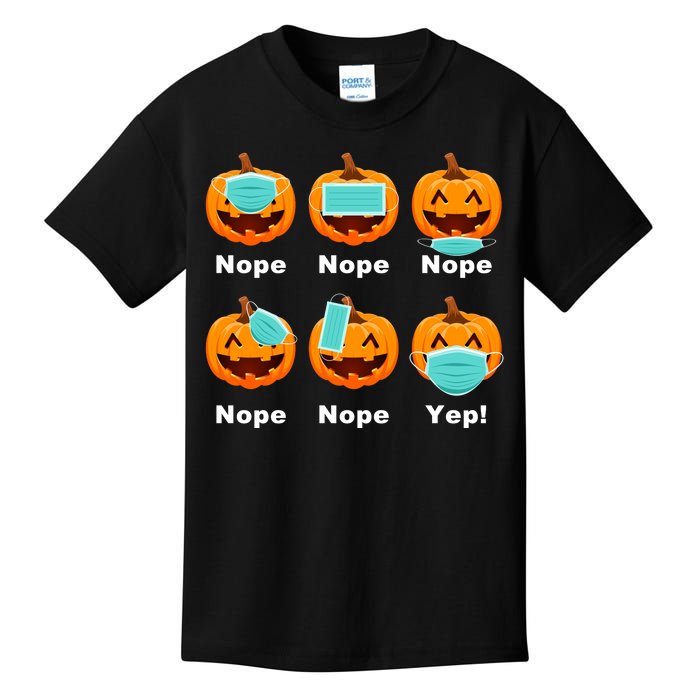 Halloween Pandemic Pumpkin Mask Funny Cute Kids T-Shirt