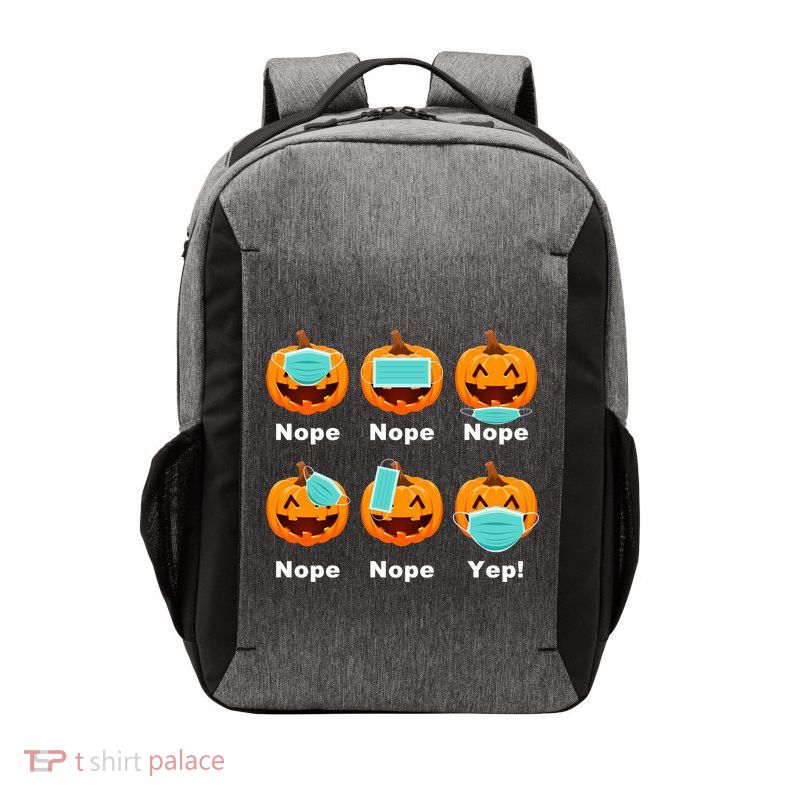 Halloween Pandemic Pumpkin Mask Funny Cute Vector Backpack