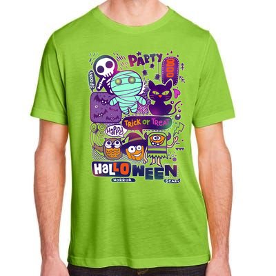 Halloween Party Doodles Adult ChromaSoft Performance T-Shirt