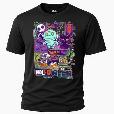 Halloween Party Doodles Performance Shirt