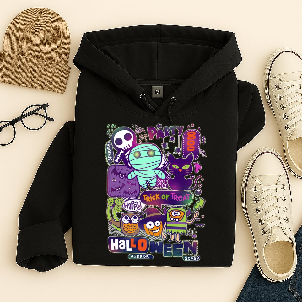 Halloween Party Doodles Hoodie