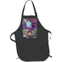 Halloween Party Doodles Full-Length Apron With Pockets