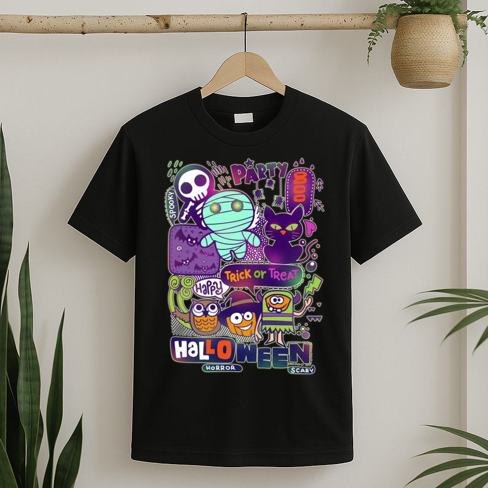 Halloween Party Doodles T-Shirt