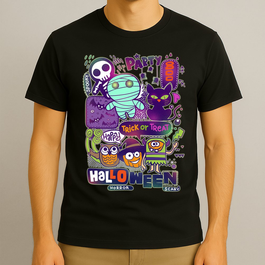 Halloween Party Doodles T-Shirt