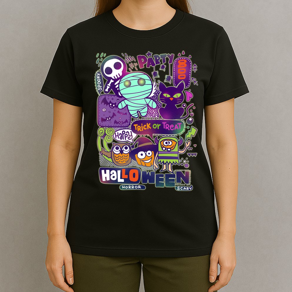 Halloween Party Doodles T-Shirt
