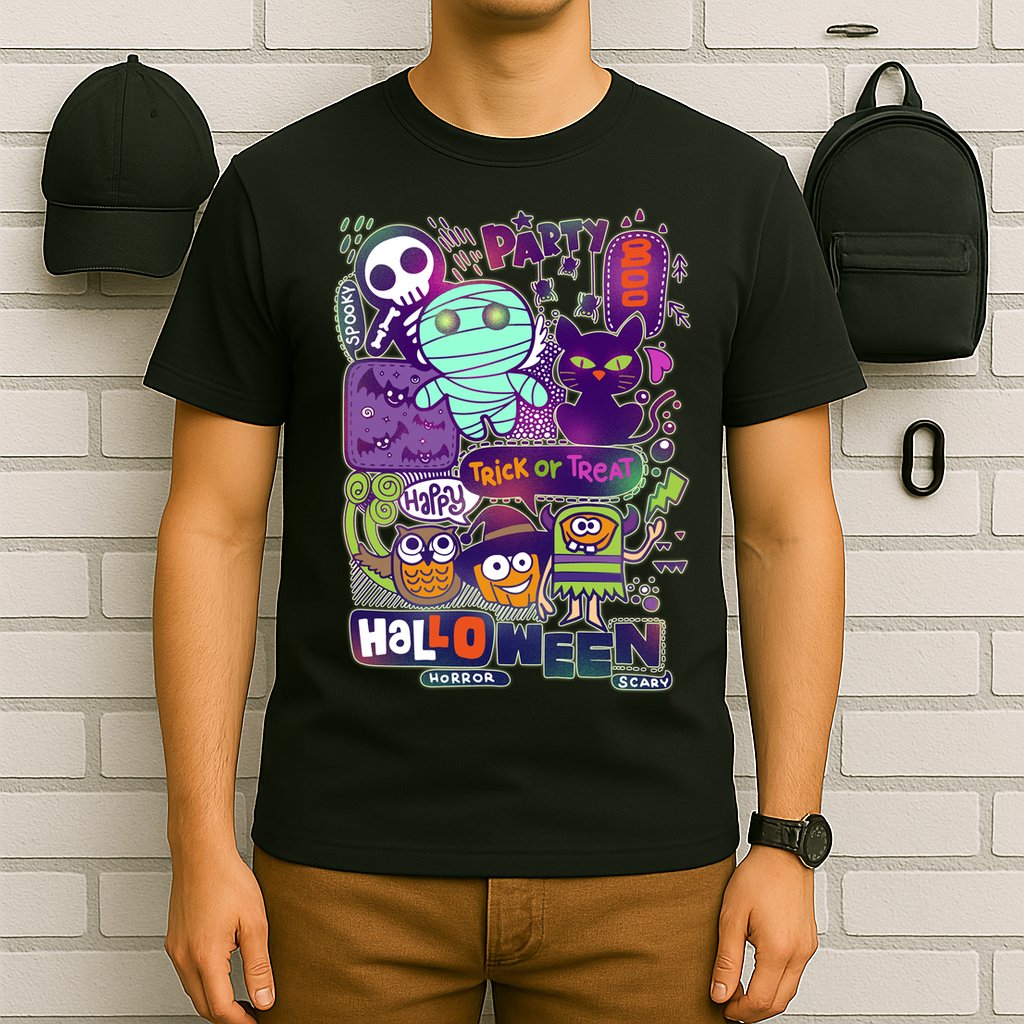 Halloween Party Doodles T-Shirt