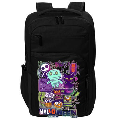 Halloween Party Doodles Impact Tech Backpack