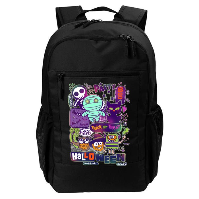 Halloween Party Doodles Daily Commute Backpack