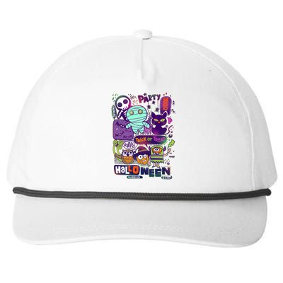 Halloween Party Doodles Snapback Five-Panel Rope Hat