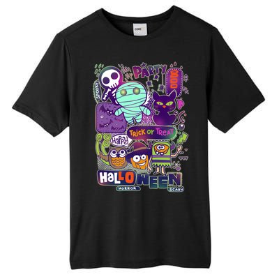 Halloween Party Doodles Tall Fusion ChromaSoft Performance T-Shirt