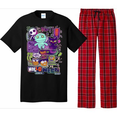 Halloween Party Doodles Pajama Set