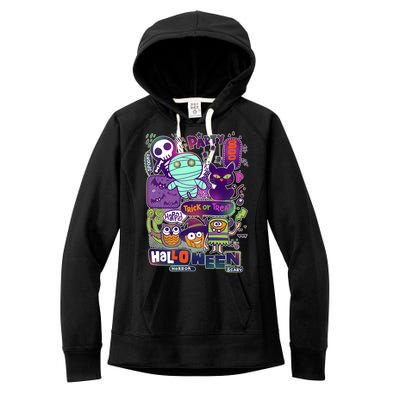 Halloween Party Doodles Women's Fleece Hoodie