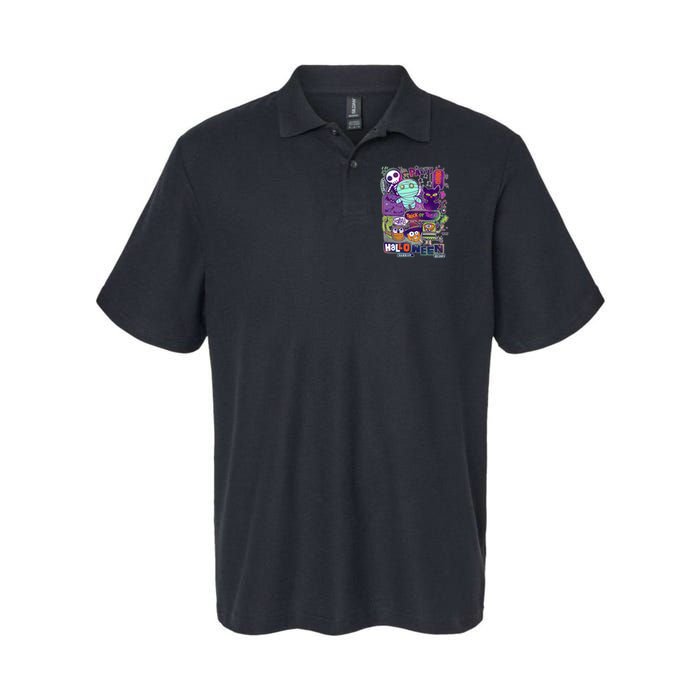 Halloween Party Doodles Softstyle Adult Sport Polo