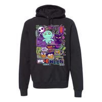 Halloween Party Doodles Premium Hoodie